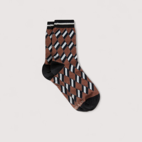 PONOŽKY NEW GEOMETRIC PATCH SOCKS COCCINELLE