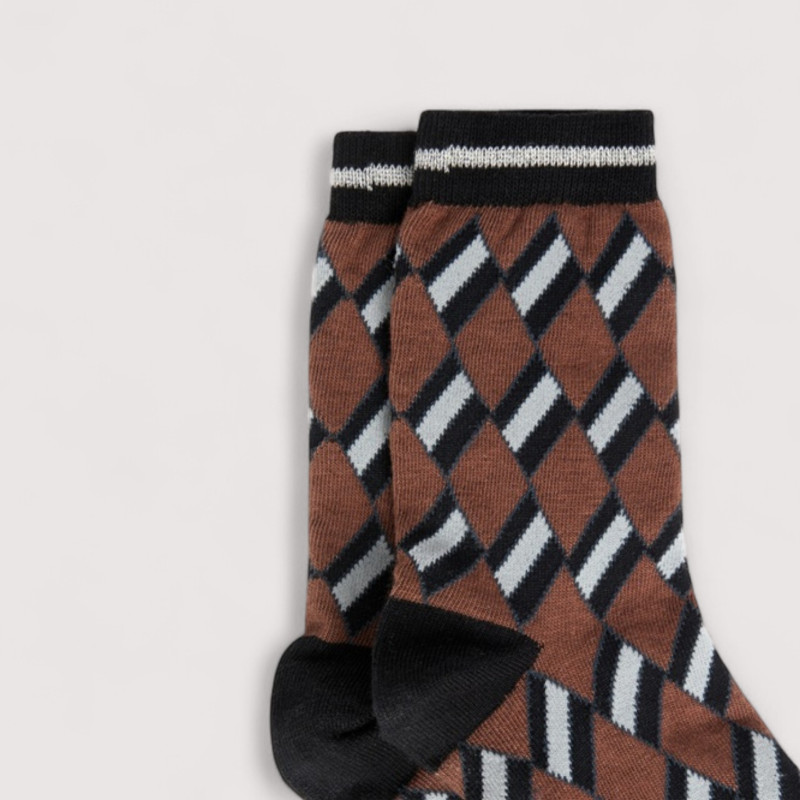 PONOŽKY NEW GEOMETRIC PATCH SOCKS COCCINELLE