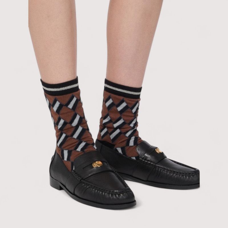 PONOŽKY NEW GEOMETRIC PATCH SOCKS COCCINELLE