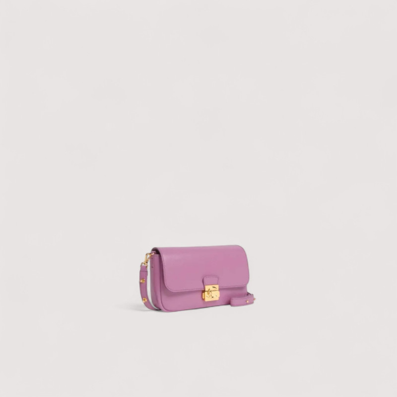 C-ME LOCK SHINY SMOOTH KOŽENÁ MINI BAG COCCINELLE
