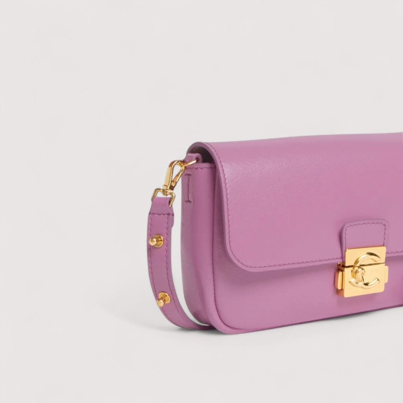 C-ME LOCK SHINY SMOOTH KOŽENÁ MINI BAG COCCINELLE