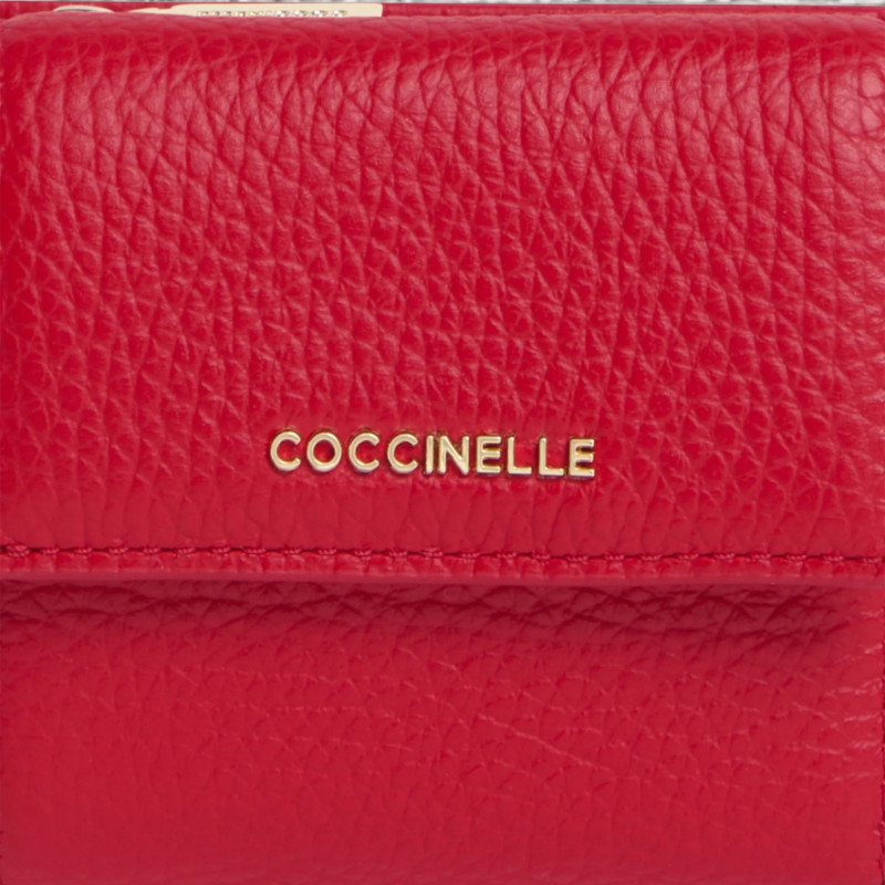 METALLIC SOFT KOŽENÁ PENĚŽENKA COCCINELLE