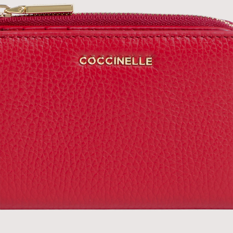 METALLIC SOFT KOŽENÁ PENĚŽENKA COCCINELLE