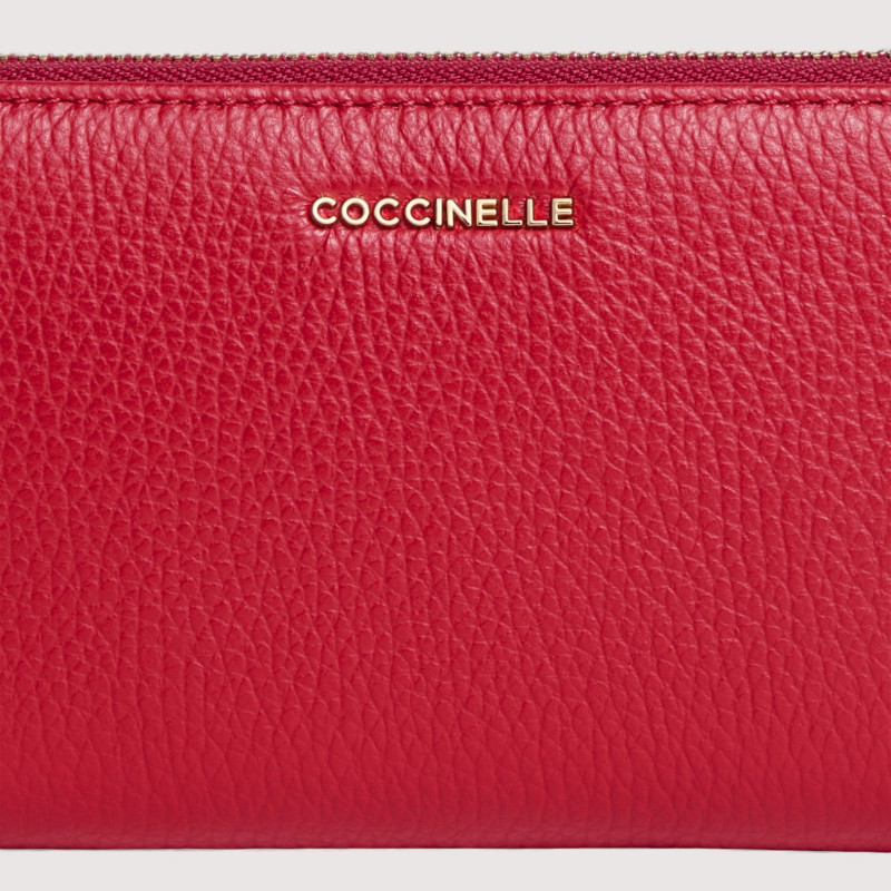 METALLIC SOFT KOŽENÁ PENĚŽENKA COCCINELLE
