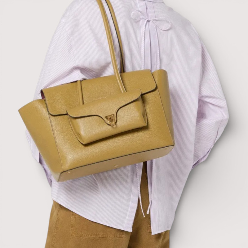 DOUBLE BEAT MEDIUM KOŽENÁ KABELKA COCCINELLE