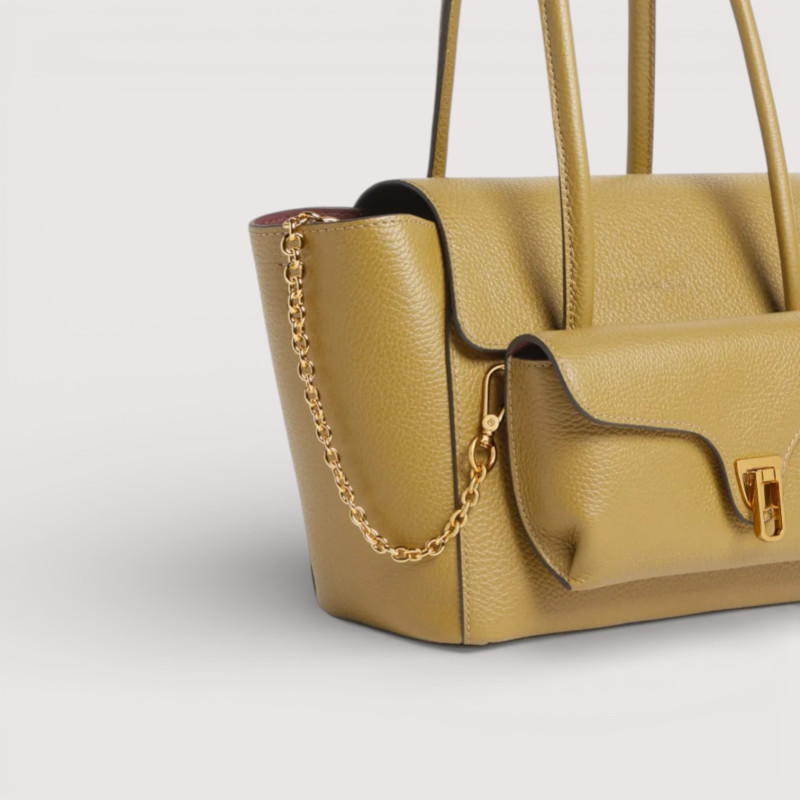 COCCINELLE DOUBLE BEAT TOP HANDLE SMALL KOŽENÁ KABELKA