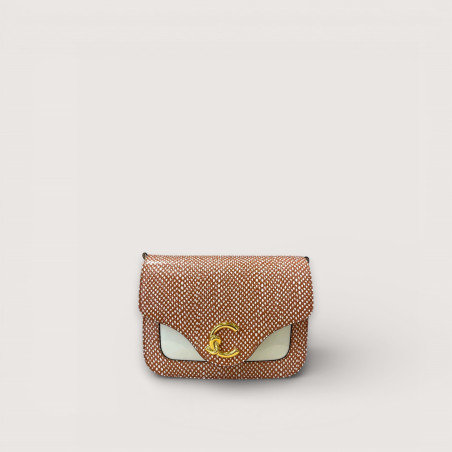 C-ME ELAPHE DOTS PRINT BIMATERIAL CROSSBODY KABELKA