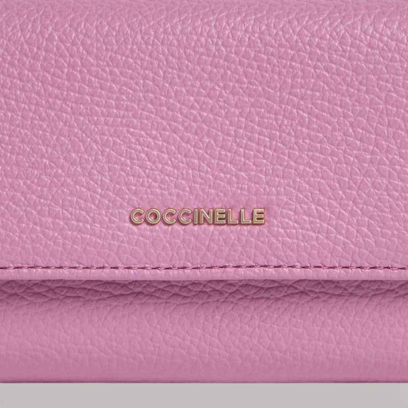 METALLIC SOFT KOŽENÁ PENĚŽENKA COCCINELLE