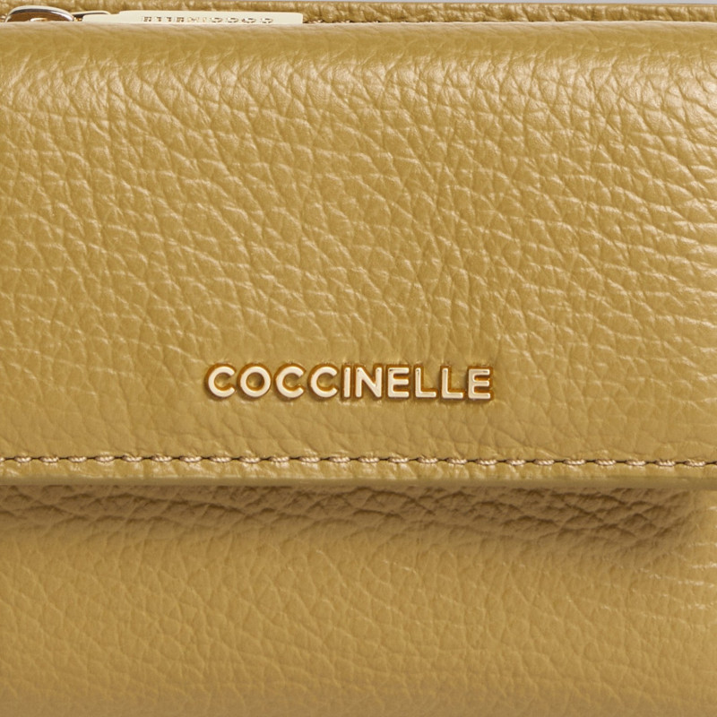 METALLIC SOFT KOŽENÁ PENĚŽENKA COCCINELLE