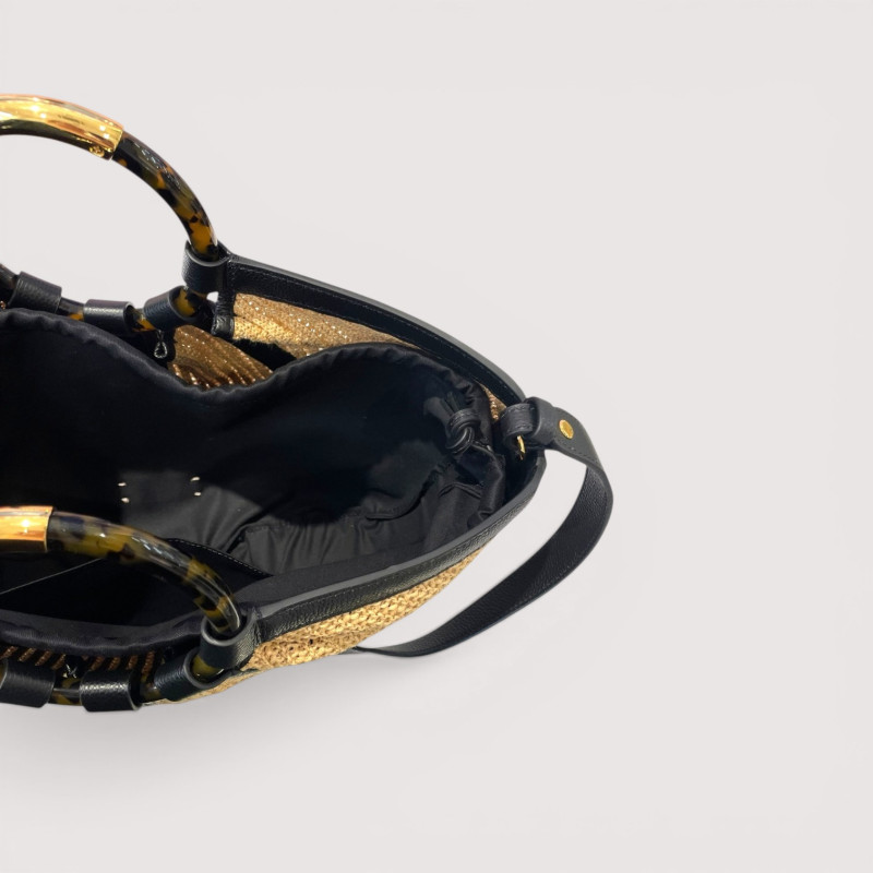 SHELL STRAW LARGE KABELKA COCCINELLE