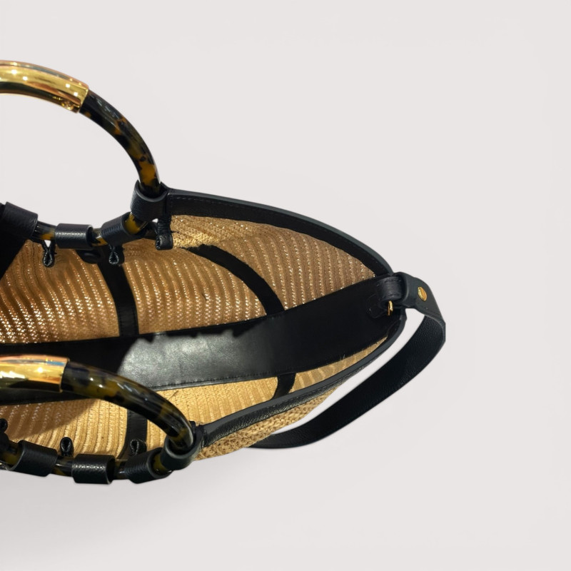 SHELL STRAW LARGE KABELKA COCCINELLE