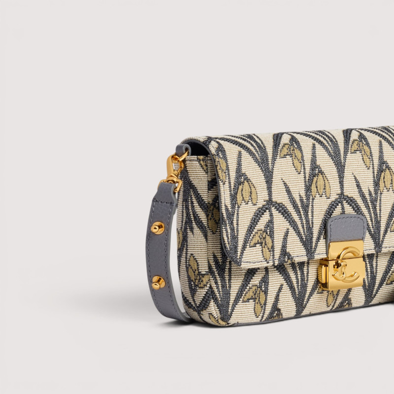 C-ME LOCK SNOWDROP TAPESTRY MINI BAG COCCINELLE