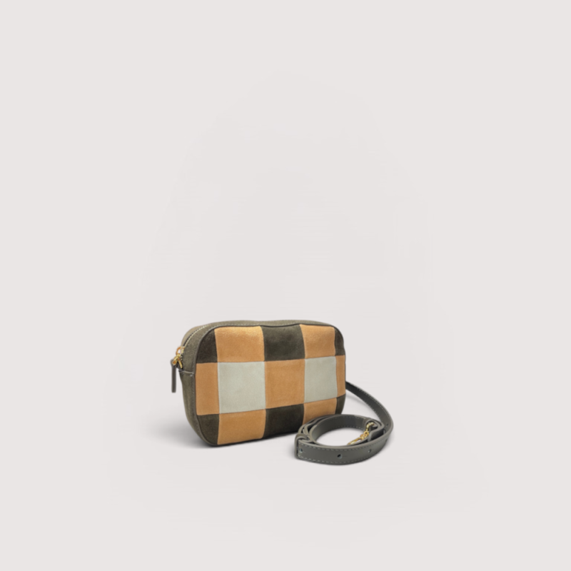 TEBE VICHY PATCH SEMIŠOVÁ MINI BAG COCCINELLE