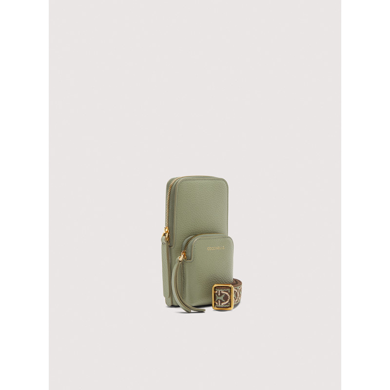 COCCINELLE PIXIE KOŽENÉ POUZDRO NA TELEFON BRUNETTE AW25