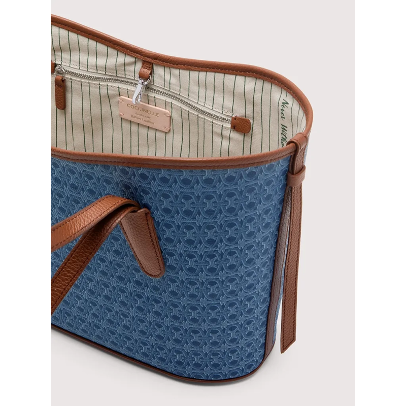 NEW NEVER WITHOUT BAG DENIM COAT MONOGRAM KABELKA COCCINELLE