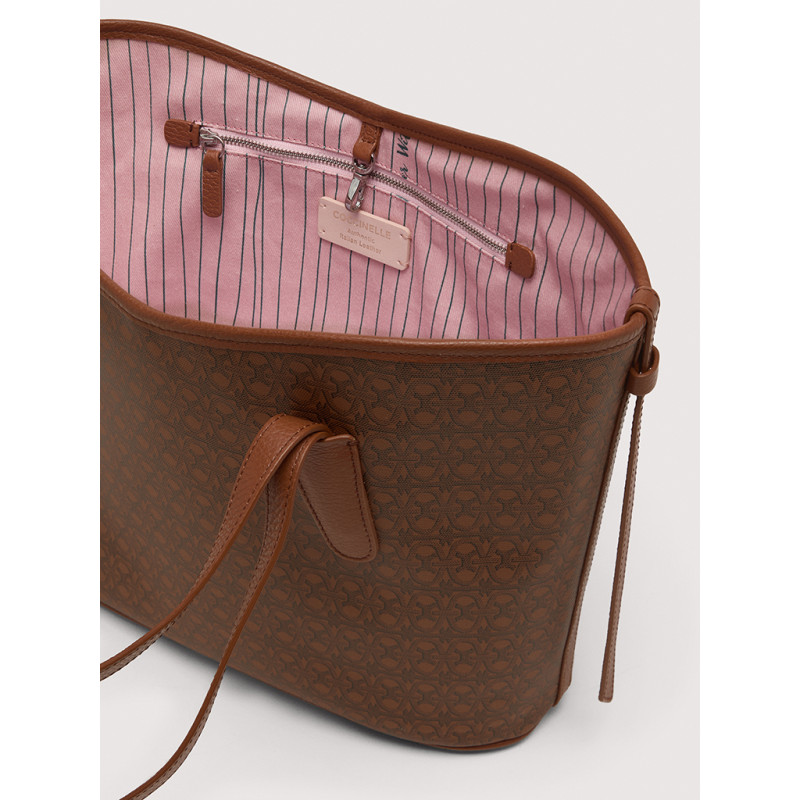 NEW NEVER WITHOUT BAG MEDIUM COATED MONOGRAM COCCINELLE