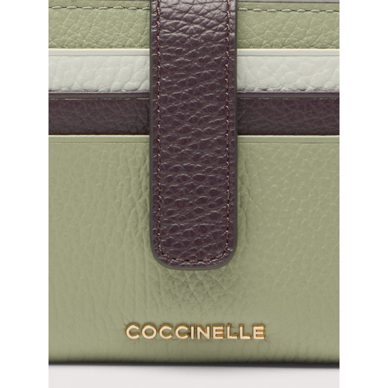 METALLIC TRICOLOR KOŽENÁ PENĚŽENKA COCCINELLE