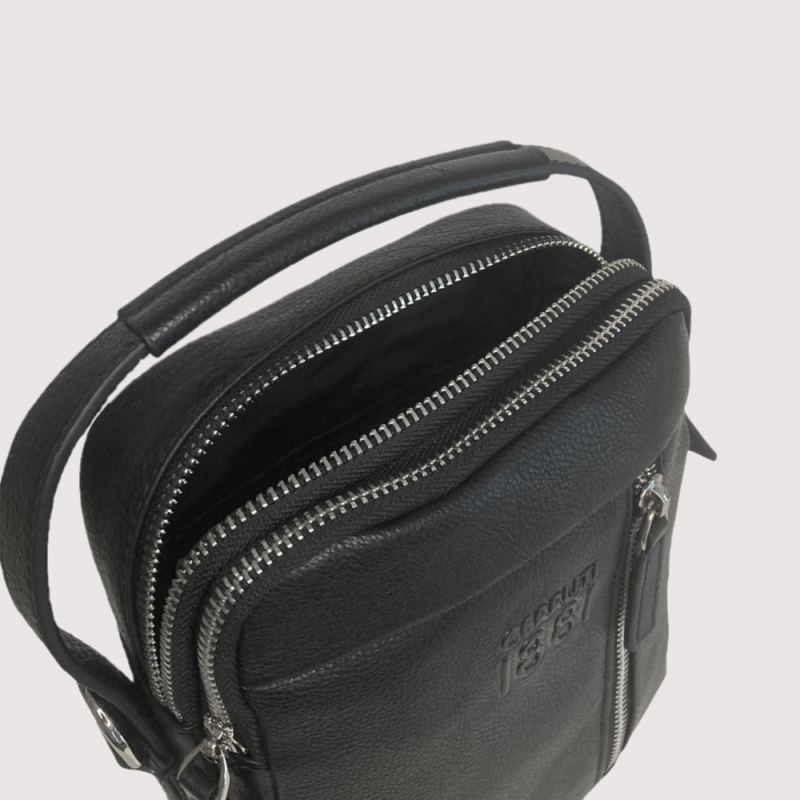 CERRUTIS PÁNSKÝ KOŽENÝ BODYBAG  CERRUTI I88I ČERNÝ