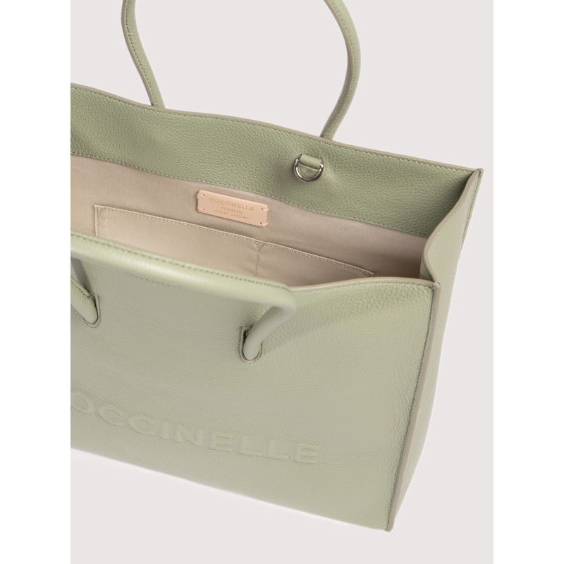 COCCINELLE MYRTHA MEDIUM MAXI LOGO KOŽENÁ KABELKA