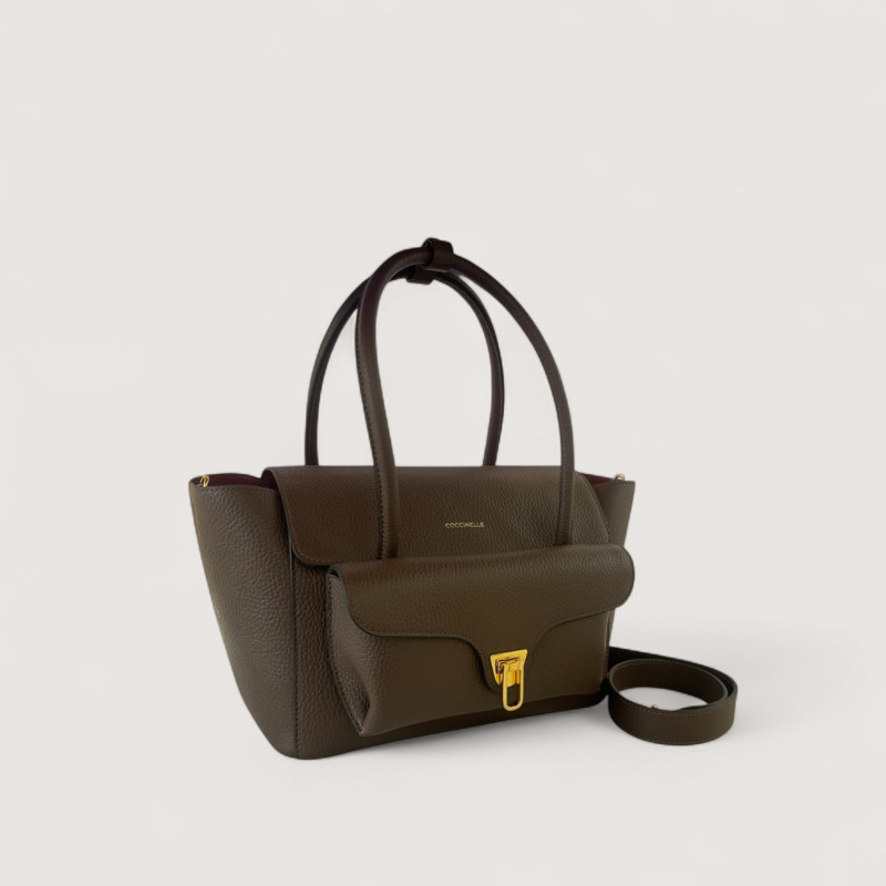 COCCINELLE DOUBLE BEAT TOP HANDLE MEDIUM KOŽENÁ KABELKA