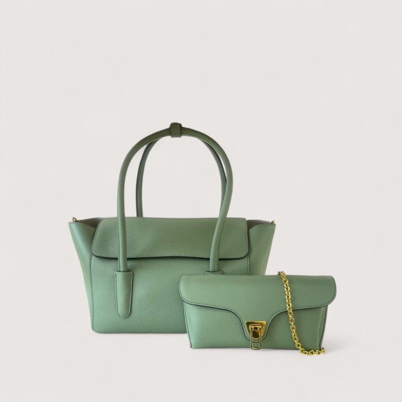 COCCINELLE DOUBLE BEAT TOP HANDLE MEDIUM KOŽENÁ KABELKA
