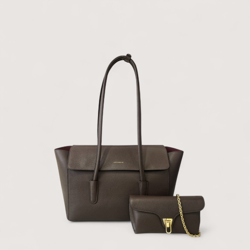 COCCINELLE DOUBLE BEAT MEDIUM SHOPPING KOŽENÁ KABELKA