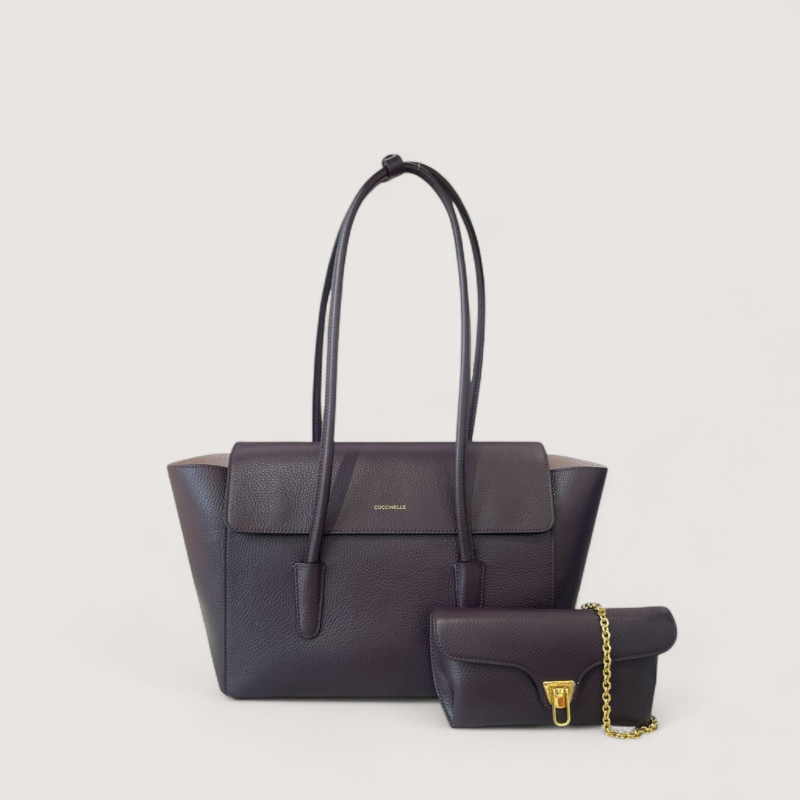 COCCINELLE DOUBLE BEAT MEDIUM SHOPPING KOŽENÁ KABELKA