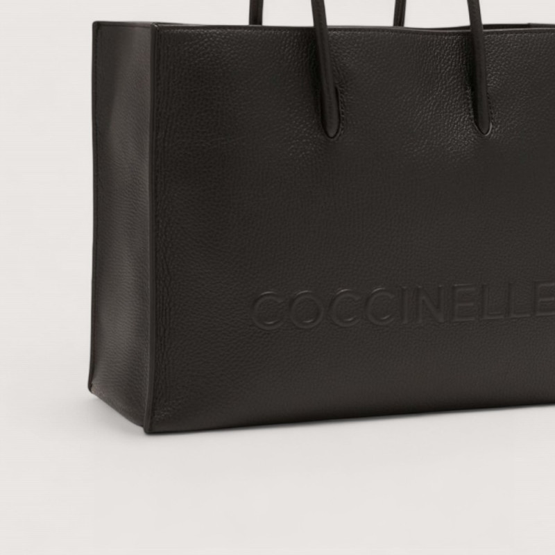 COCCINELLE MYRTHA LARGE MAXI LOGO KOŽENÁ KABELKA