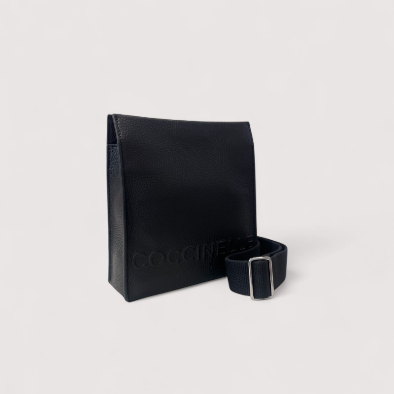 COCCINELLE MYRTHA MAXI LOGO SMALL KOŽENÁ CROSSBODY KABELKA