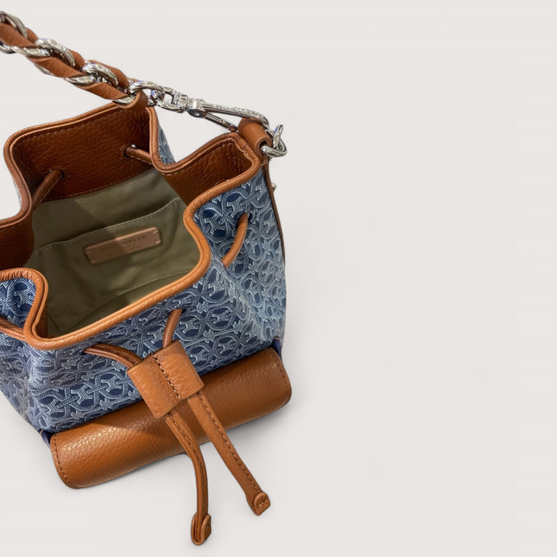 COCCINELLE BEAT GENERATION SMALL DENIM COATED MONOGRAM